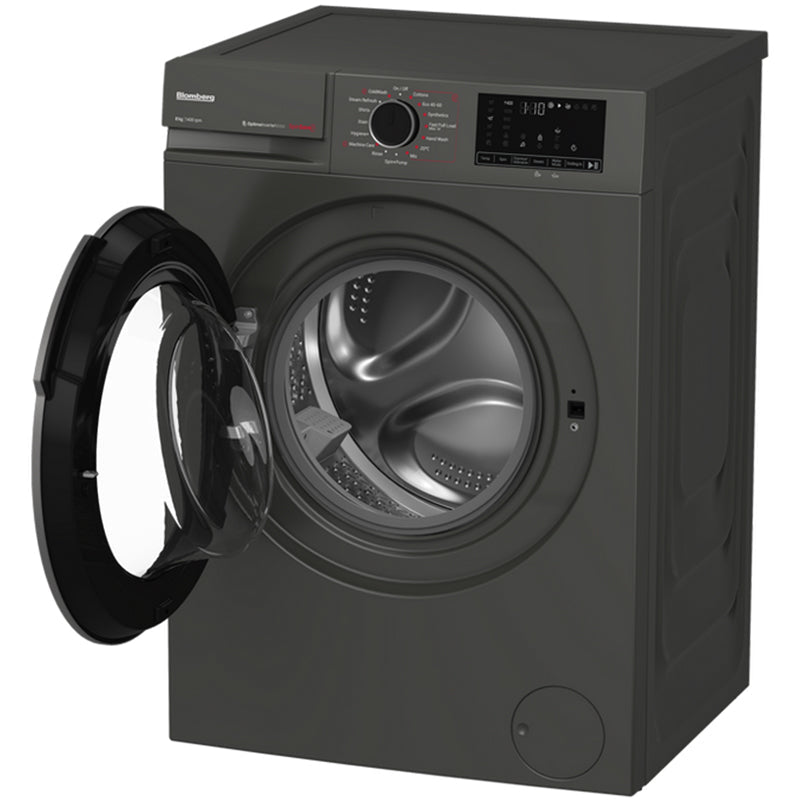 Blomberg LWA18461G 8kg 1400 Spin Washing Machine Graphite