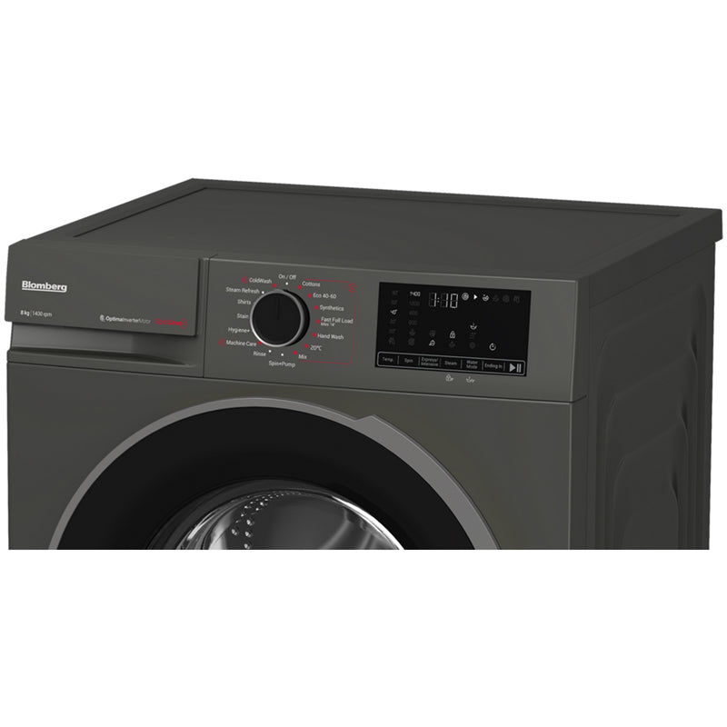 Blomberg LWA18461G 8kg 1400 Spin Washing Machine Graphite