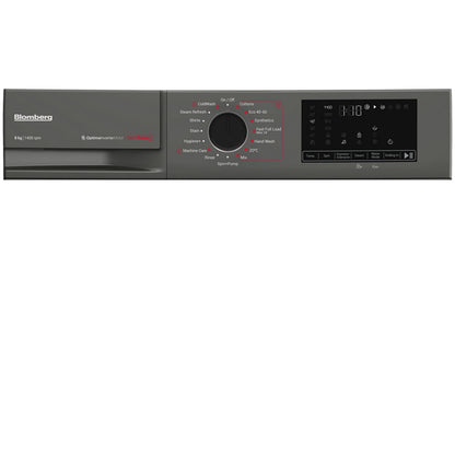 Blomberg LWA18461G 8kg 1400 Spin Washing Machine Graphite