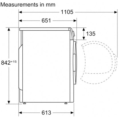 Bosch WQB246C9GB Series 8 9kg Heat Pump Tumble Dryer White - A+++ Rated