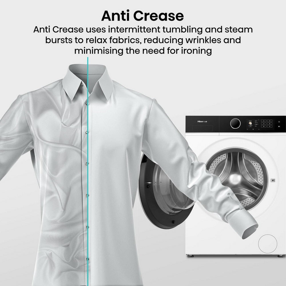 Hisense KitchenFit 5i Series WF5I9043BWFS 9kg 1400 Spin WiFi-enabled Freestanding Washing Machine White