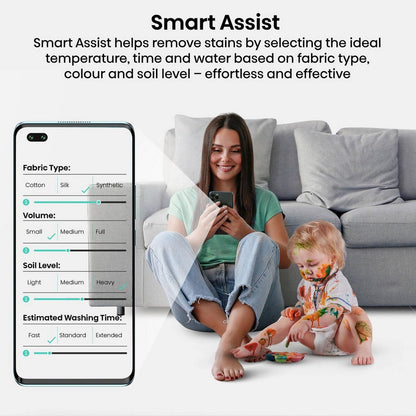 Hisense KitchenFit 5i Series WF5I9043BWFS 9kg 1400 Spin WiFi-enabled Freestanding Washing Machine White