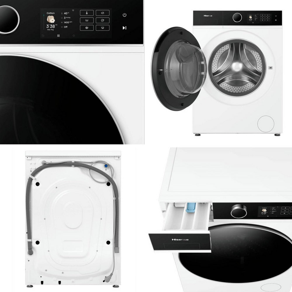 Hisense KitchenFit 5i Series WF5I9043BWFS 9kg 1400 Spin WiFi-enabled Freestanding Washing Machine White