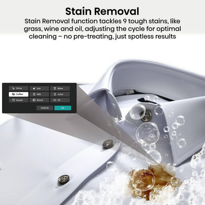 Hisense KitchenFit 5i Series WF5I9043BWFS 9kg 1400 Spin WiFi-enabled Freestanding Washing Machine White