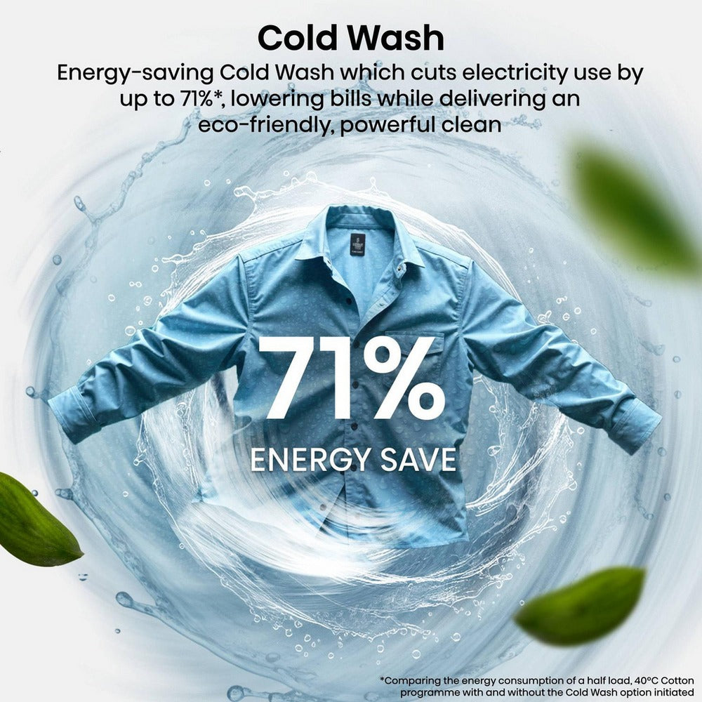 Hisense KitchenFit 5i Series WF5I9043BWFS 9kg 1400 Spin WiFi-enabled Freestanding Washing Machine White