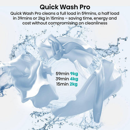 Hisense KitchenFit 5i Series WF5I9043BWFS 9kg 1400 Spin WiFi-enabled Freestanding Washing Machine White