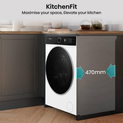 Hisense KitchenFit 5i Series WF5I9043BWFS 9kg 1400 Spin WiFi-enabled Freestanding Washing Machine White