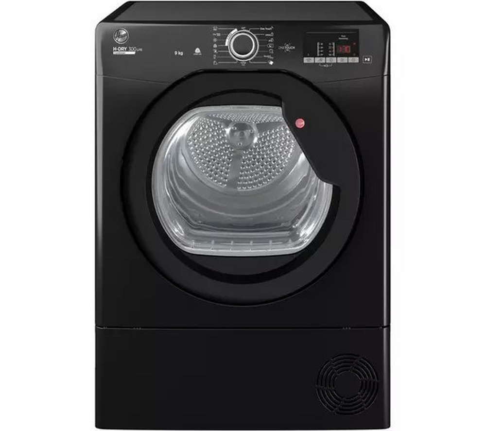 Hoover HLE C9DGB H-Dry 300 Lite 9kg Freestanding Condenser Tumble Dryer Black