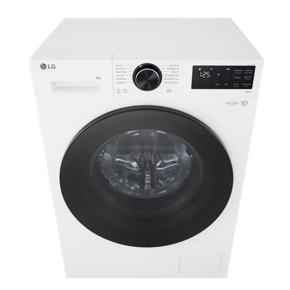 LG F2X50S9TWB VX50 Series 9kg 1200 Spin WiFi Enabled Front Load Washing Machine White - A Rated