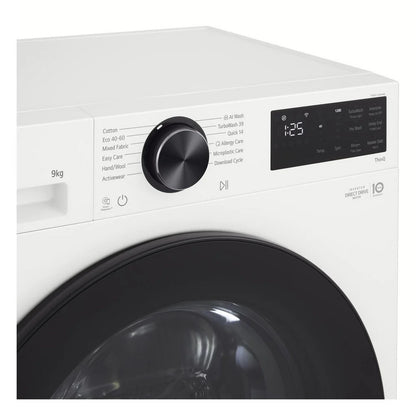 LG F2X50S9TWB VX50 Series 9kg 1200 Spin WiFi Enabled Front Load Washing Machine White - A Rated