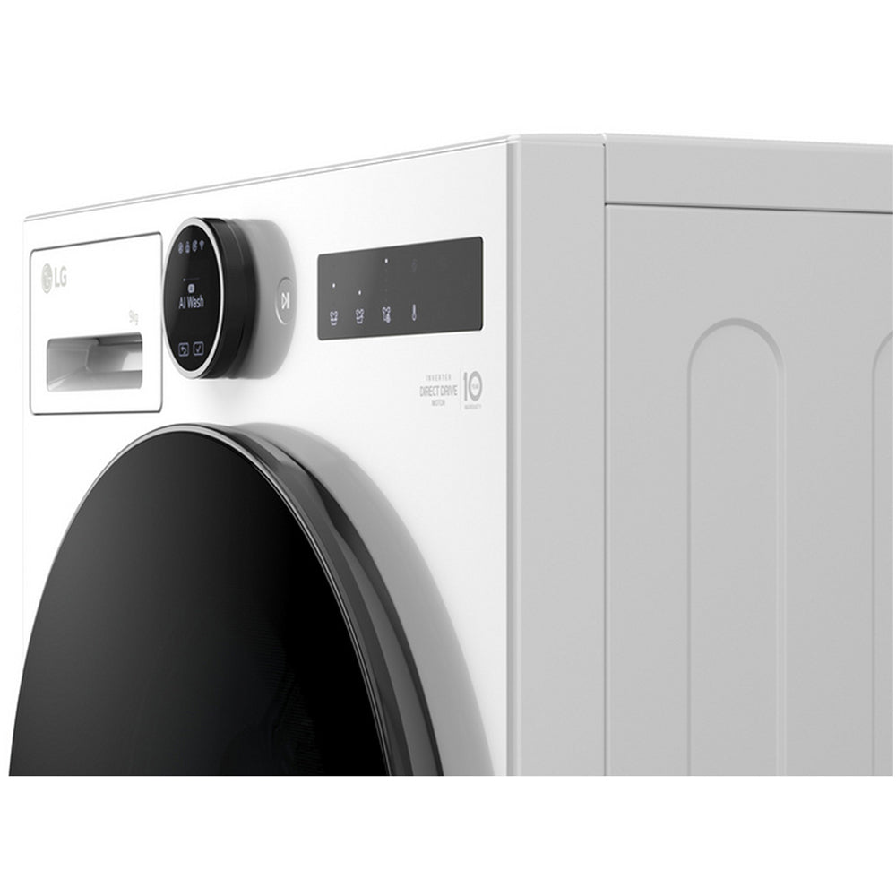 LG F4X7009TWB 9kg 1400 Spin AI Direct Drive Freestanding Washing Machine White