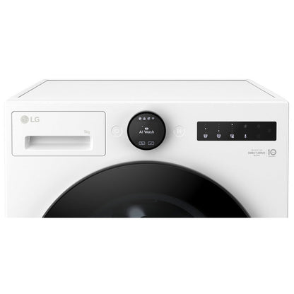 LG F4X7009TWB 9kg 1400 Spin AI Direct Drive Freestanding Washing Machine White