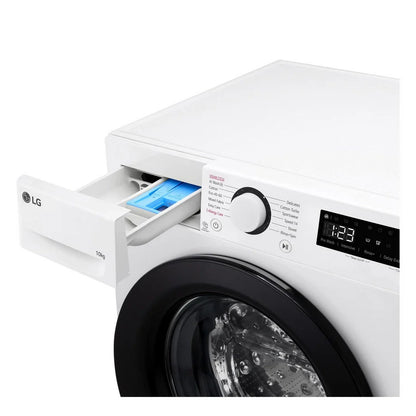 LG F4Y510WBLN1 Washing Machine Front Load 10 kg 1400 Spin White - Clearance