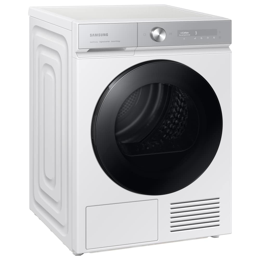 Samsung Series 8 DV90BB9445GHS1 with Optimal Dry 9kg Heat Pump Tumble Dryer White