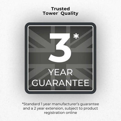 Tower T17190 Vortx 11L Dual Layer Air Fryer - Black with Chrome Trim